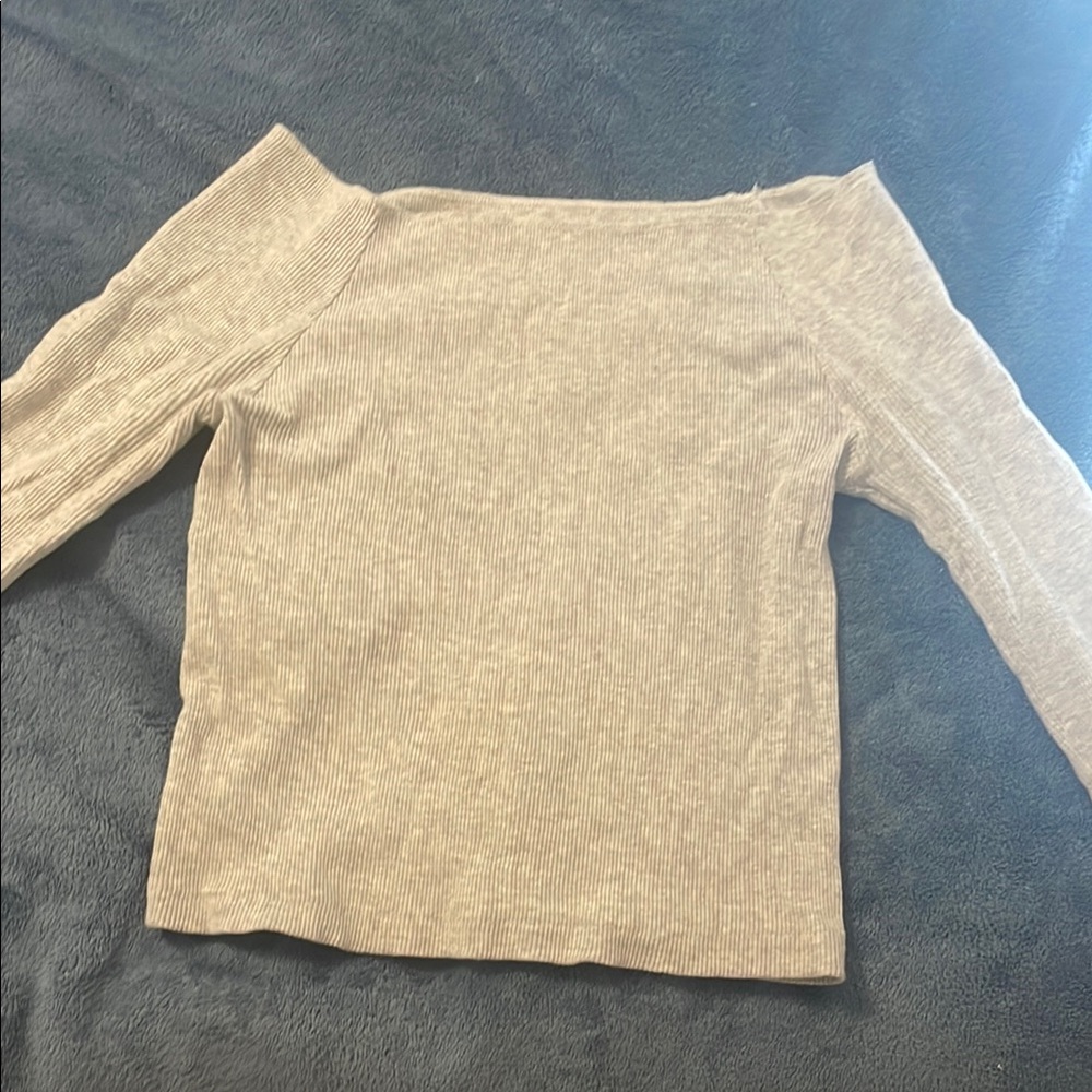 Brandy Melville Beige Long Sleeve Top